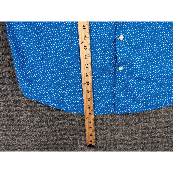 Peter Millar Shirt Mens XL Blue Star Pattern Summer Comfort Performance Golf - Picture 7 of 11
